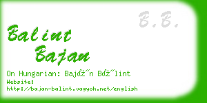 balint bajan business card